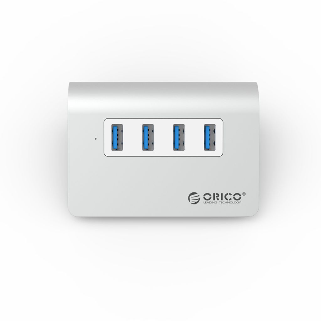 ORICO USB hub s 4 vhodi M3H4-V1-SV, USB 3.0, brušen aluminij