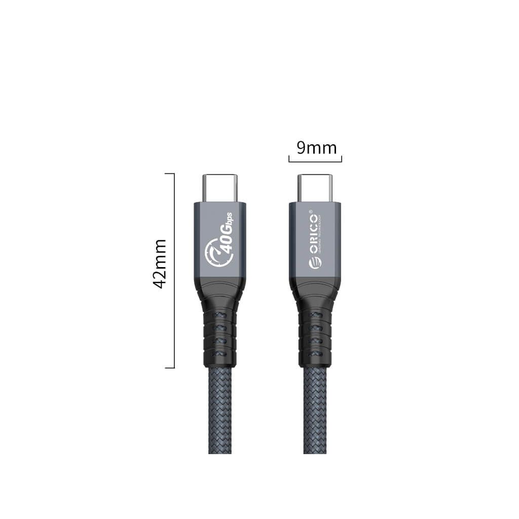 ORICO kabel USB-C v USB-C Thunderbolt 4, 40Gbps, 100W PD, 8K 60Hz, 0,3m, TBZ4