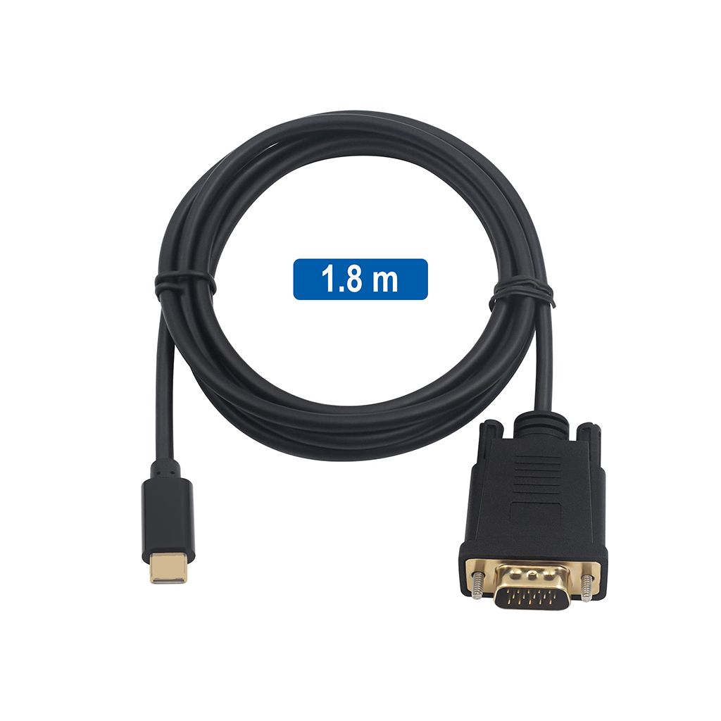 EWENT Kabel USB-C v VGA, 1080p 60Hz, 1.8m, Ewent EC1052