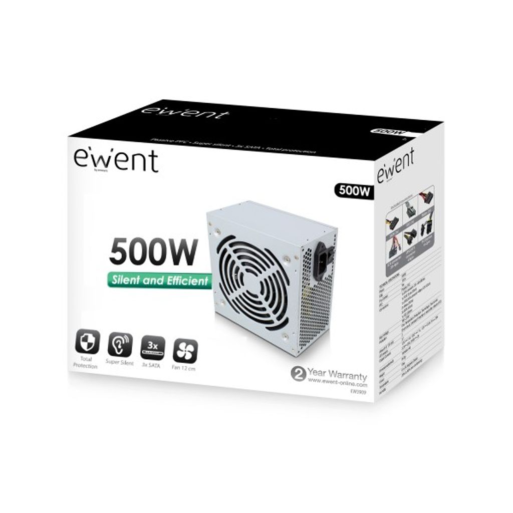 EWENT napajalnik ATX 500W pro line EW3909, V2.31