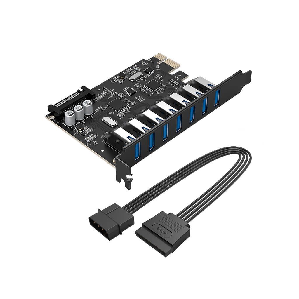ORICO razširitvena kartica PVU3-7U PCIe 3.0 x1, 7-port USB 3.0