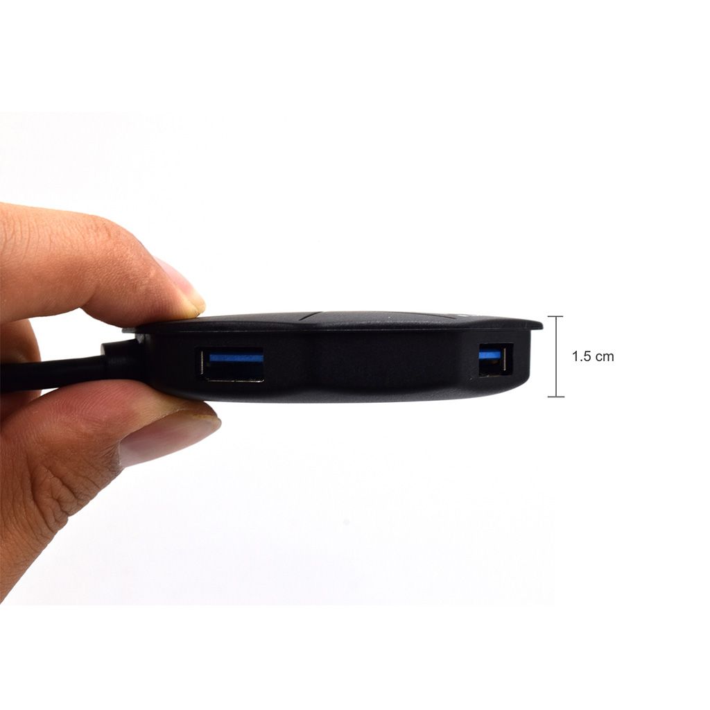EWENT USB hub s 4 vhodi EW1138, USB 3.1, črn