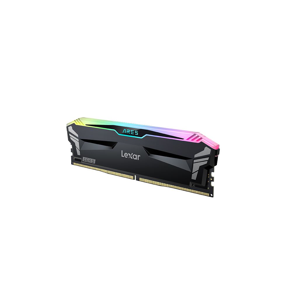 LEXAR RAM DDR5 32GB Kit (2x16) PC5-48000 6000MT/s CL30 1.35V, XMP, Lexar ARES RGB, črn