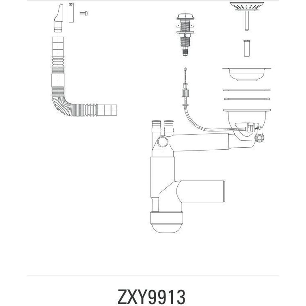 DEANTE sifon za pomivalna korita ZXY 9913