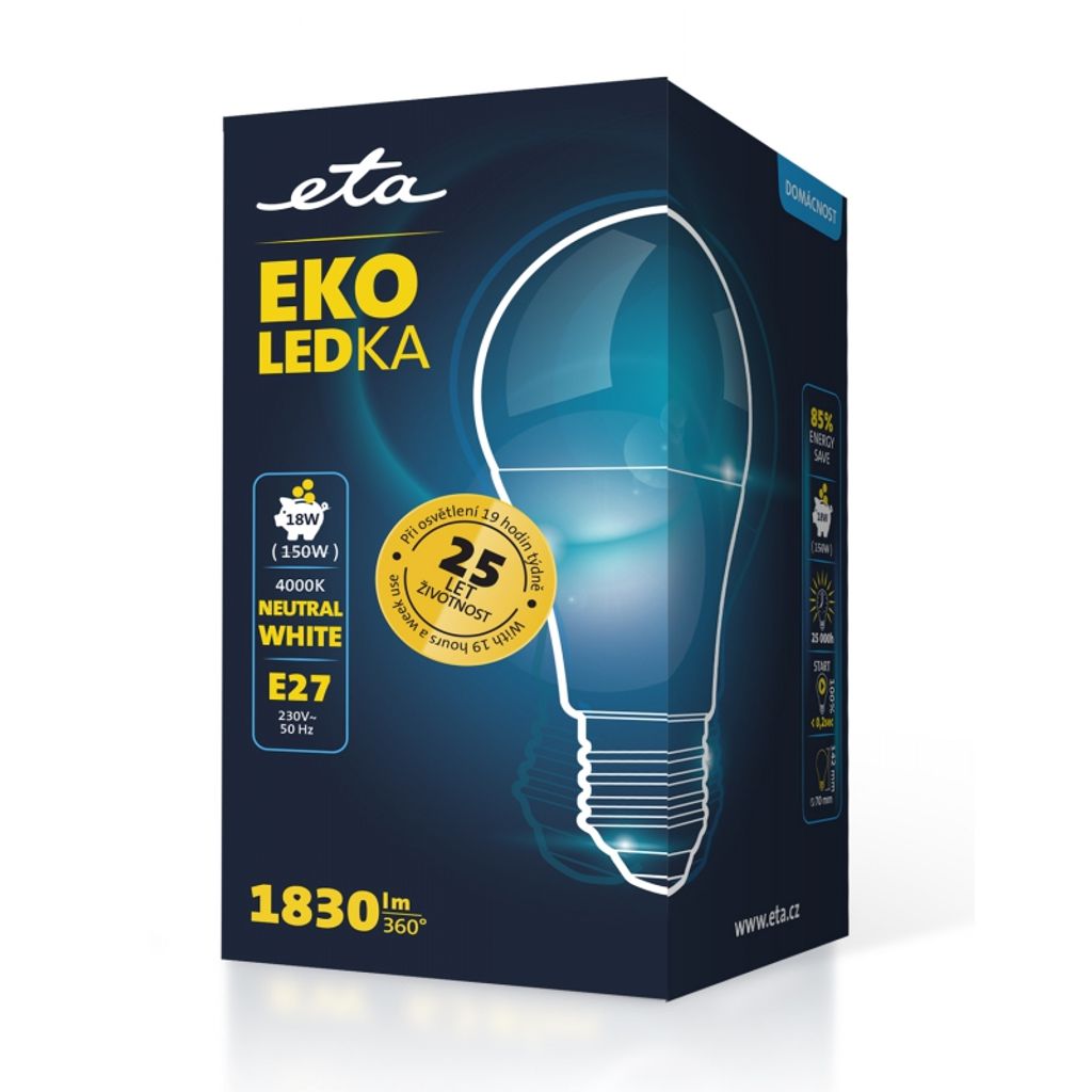 ETA LED žarnica 18W E27 [nevtralno bela, 4000K, 1830lm]