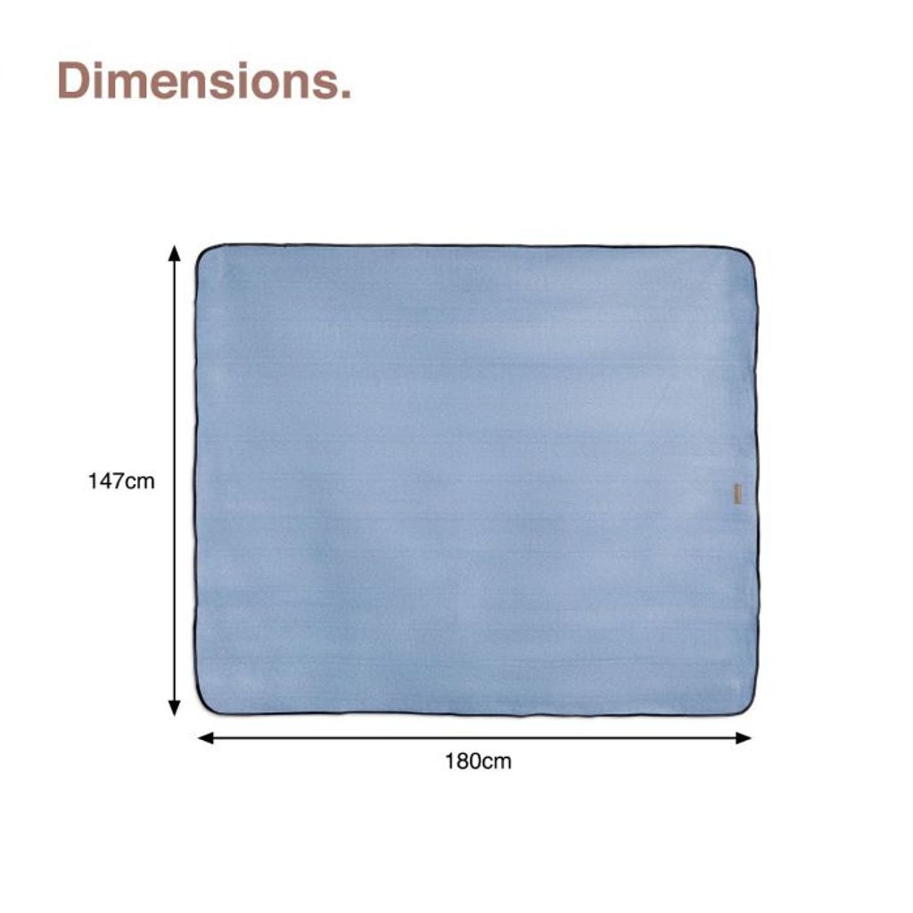 VONHAUS odeja za piknik 147 x 180cm, modra 