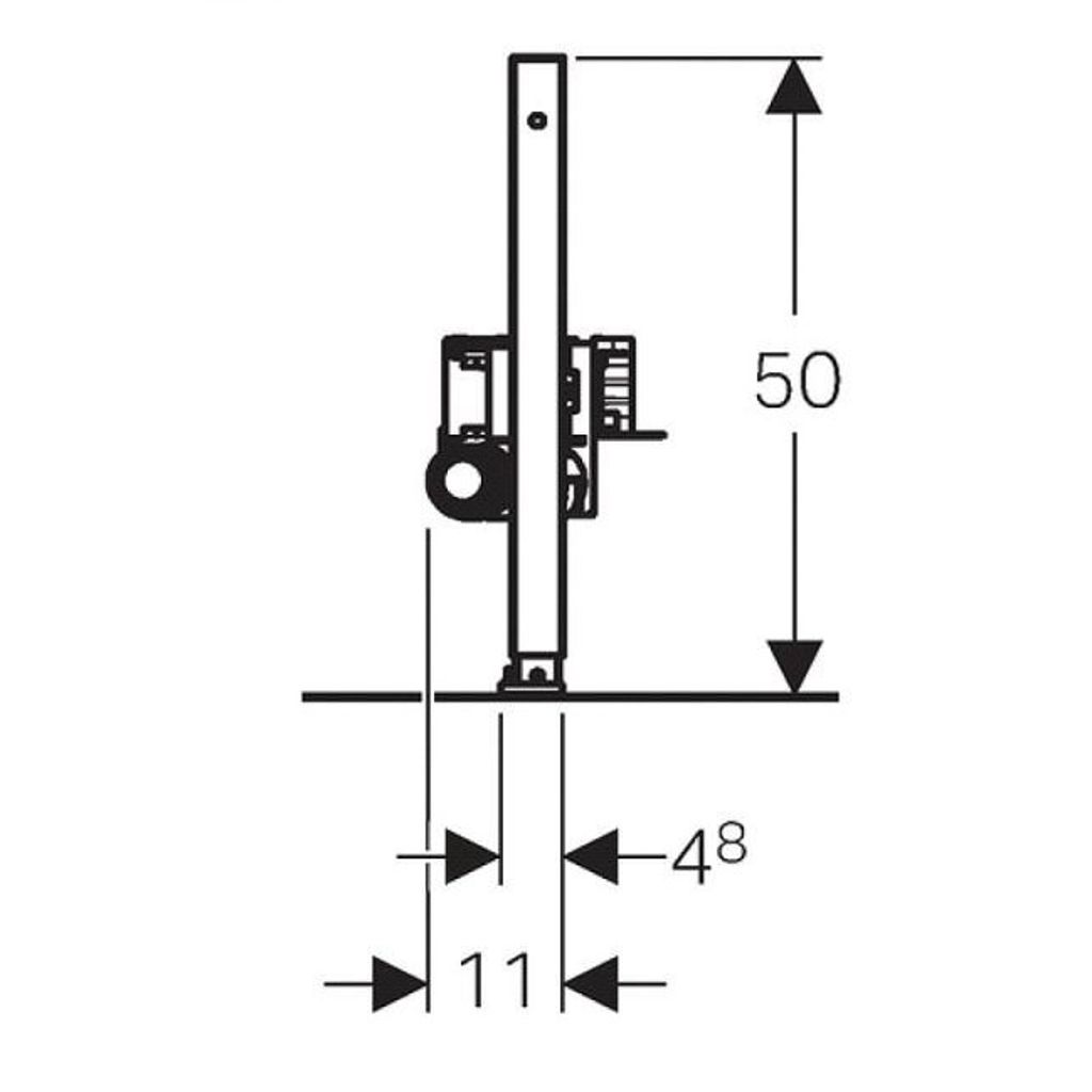 GEBERIT Element Duofix za prho s stenskim odtokom (od 65 mm) (111.593.00.1)