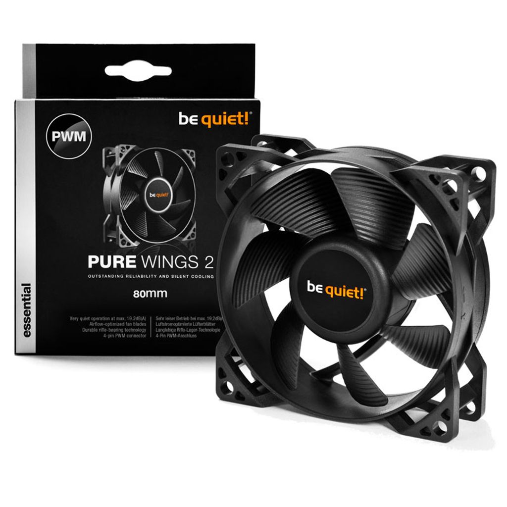 BE QUIET! ventilator Pure Wings 2 (BL037) 80mm 4-pin PWM 