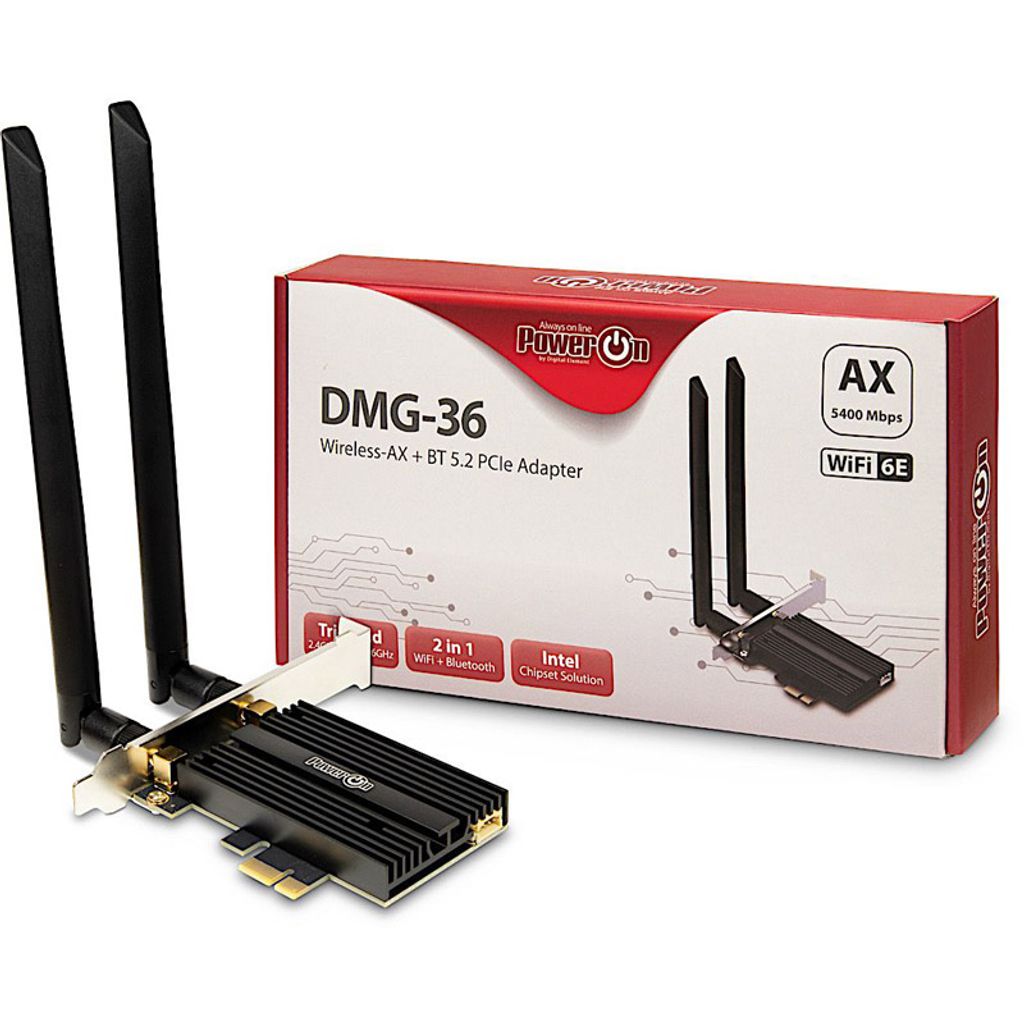 INTER-TECH PCI express mrežna kartica DMG-36 AX5400 WLAN 