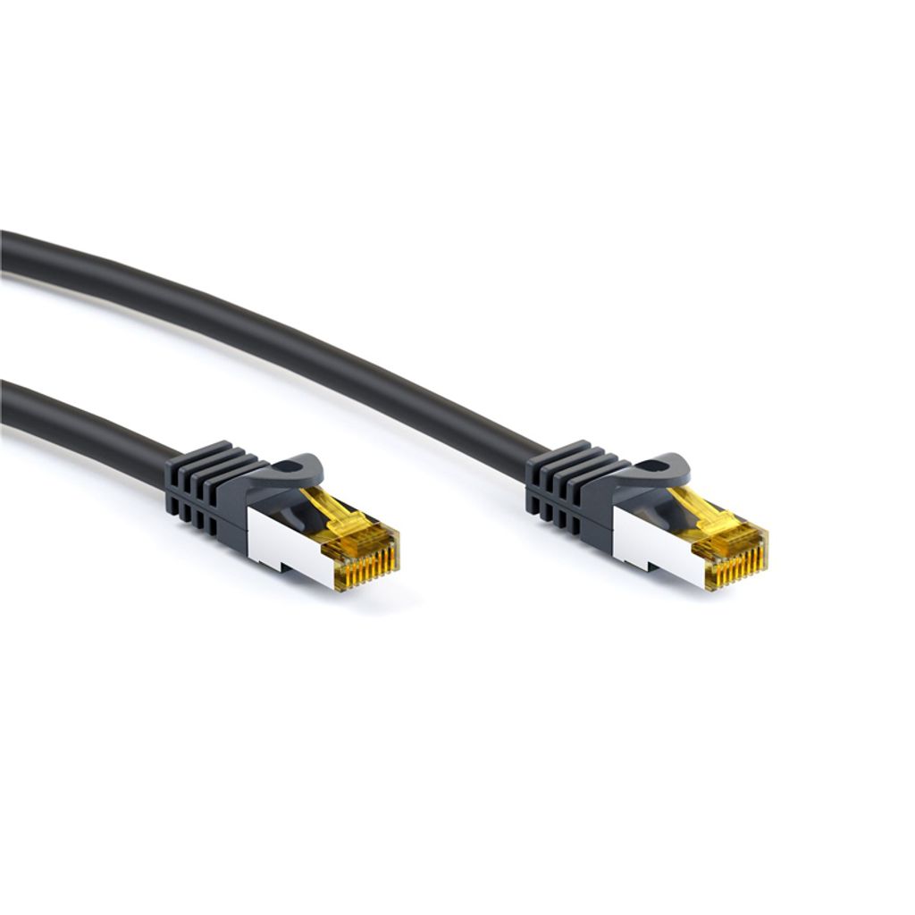 GOOBAY mrežni povezovalni kabel (91653) SFTP CAT 6A / S/FTP CAT 7 patch 15m črn