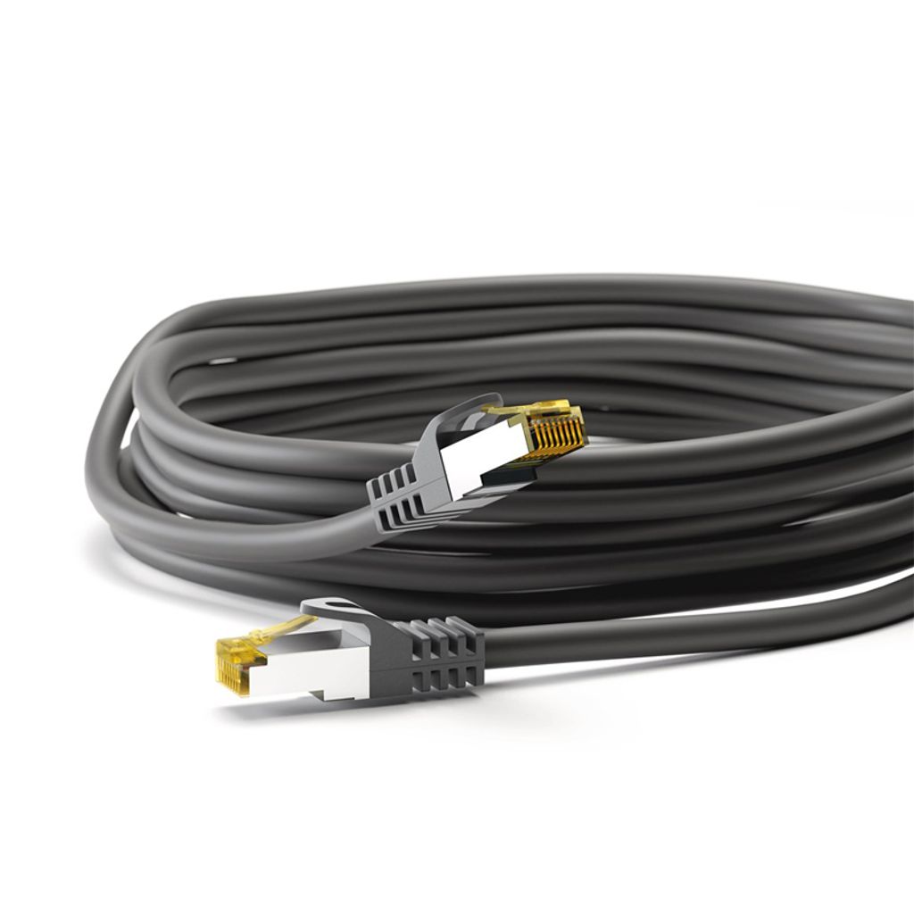 GOOBAY mrežni povezovalni kabel (91653) SFTP CAT 6A / S/FTP CAT 7 patch 15m črn