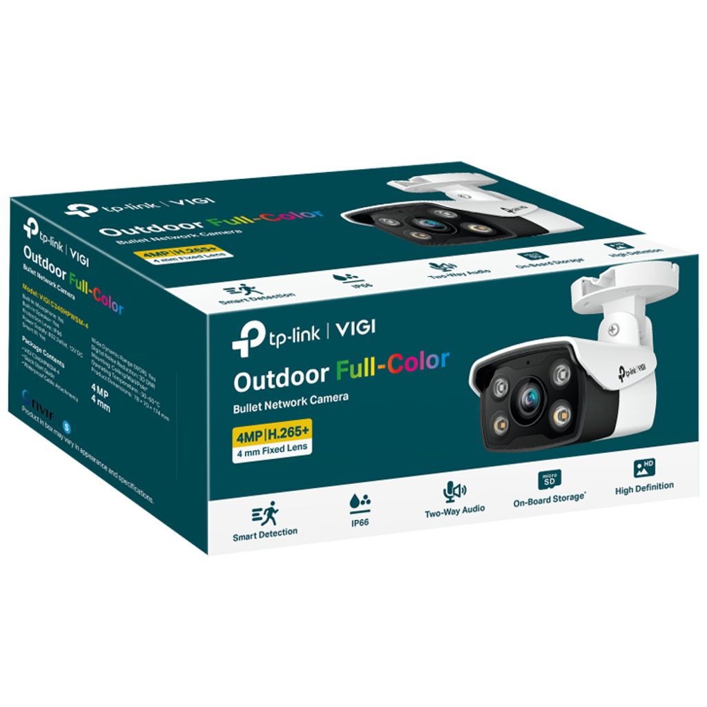TP-LINK zunanja nadzorna kamera VIGI C340 6mm dnevna/nočna 4MP LAN QHD bela 