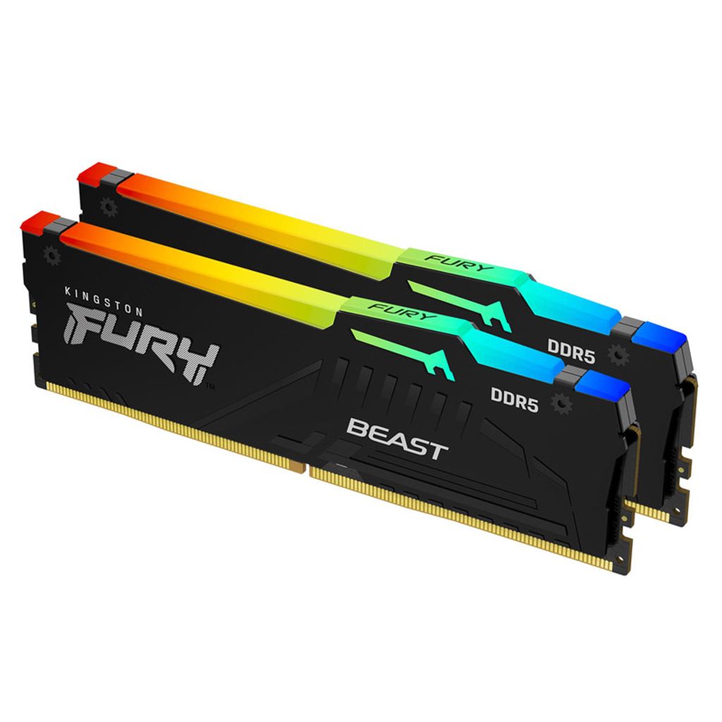KINGSTONRGB ram pomnilnik Fury Beast 64GB (2x32GB) 6000MT/s DDR5 CL38 EXPO (KF560C36BBEAK2-64) 