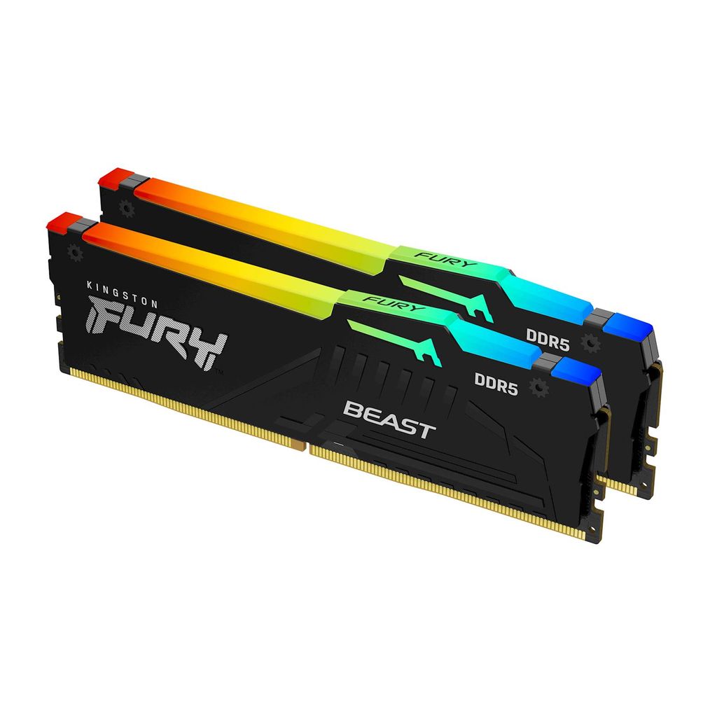 KINGSTON RAM DDR5 32GB 6000 FURY Beast RGB, kit 2x16GB, CL40, DIMM