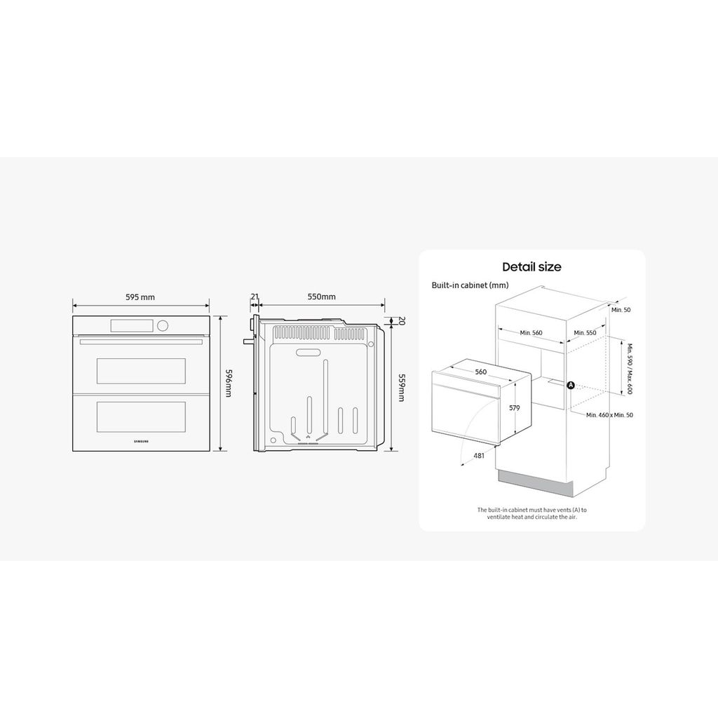SAMSUNG Vgradna pečica  NV7B6795JAK/U3, Dual Cook Flex in Dual Cook Steam