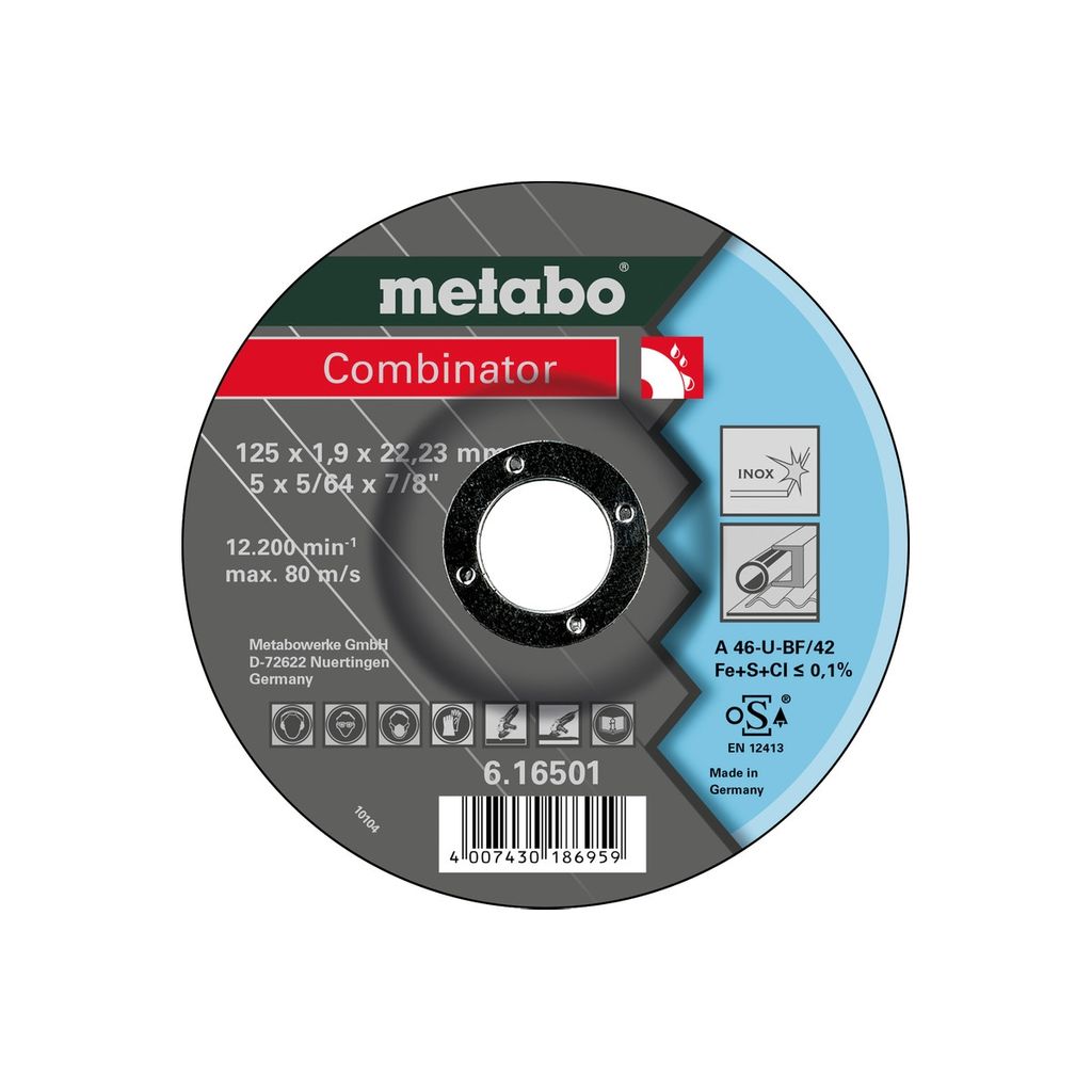 METABO "Combinator" rezilno brusna plošča za nerjaveče jeklo (616501000)