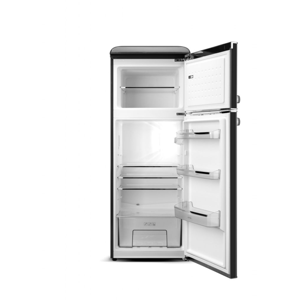 ETA Retro kombinirani hladilnik Storio [E, V: 148cm, H: 170L, Z: 45L, črn]