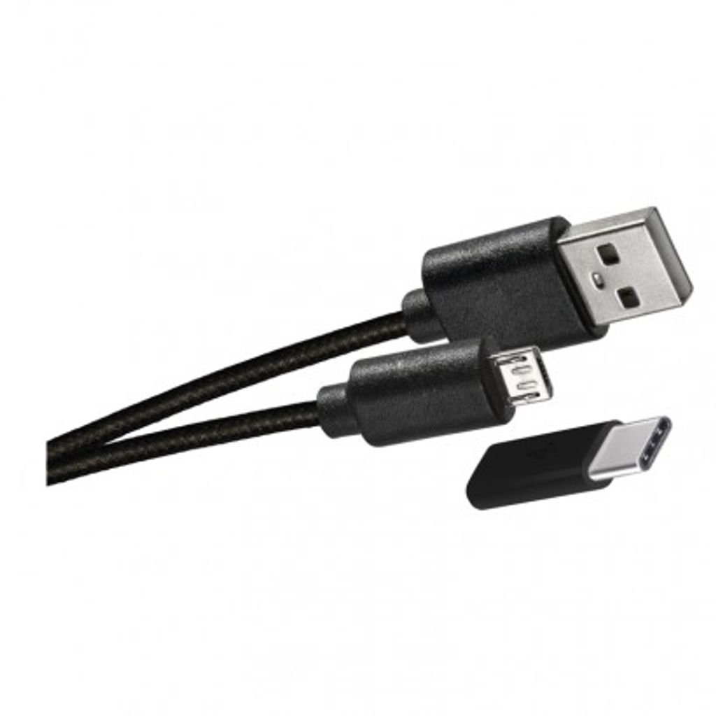 EMOS USB avto polnilec  SMART 2.1A + micro USB + redukcija USB-C V0219