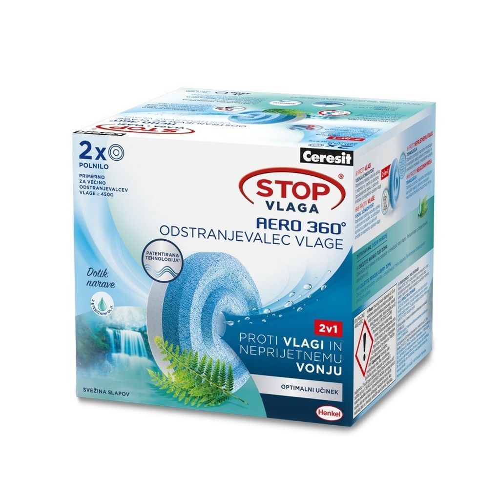 CERESIT Stop vlagi AERO 360° tablete, z vonjem vodene svežine (2 kos)