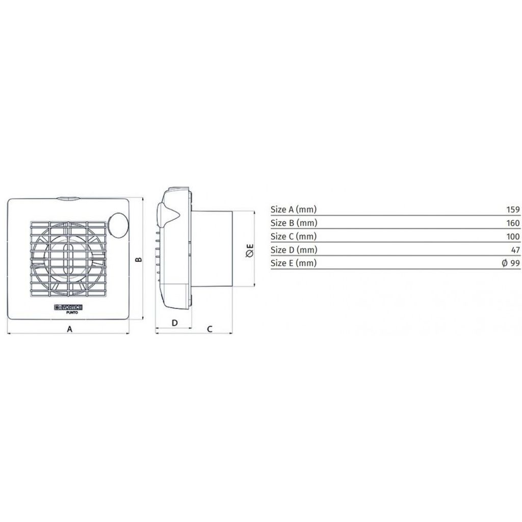 VORTICE kopalniški aksialni ventilator PUNTO M 100/4 A (11221)