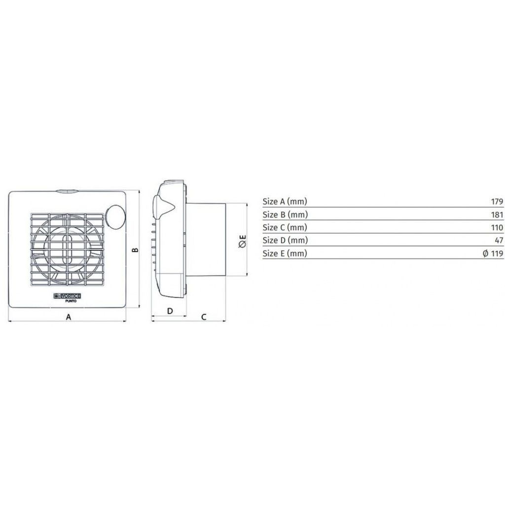 VORTICE kopalniški aksialni ventilator PUNTO M 120/5 T (11311)