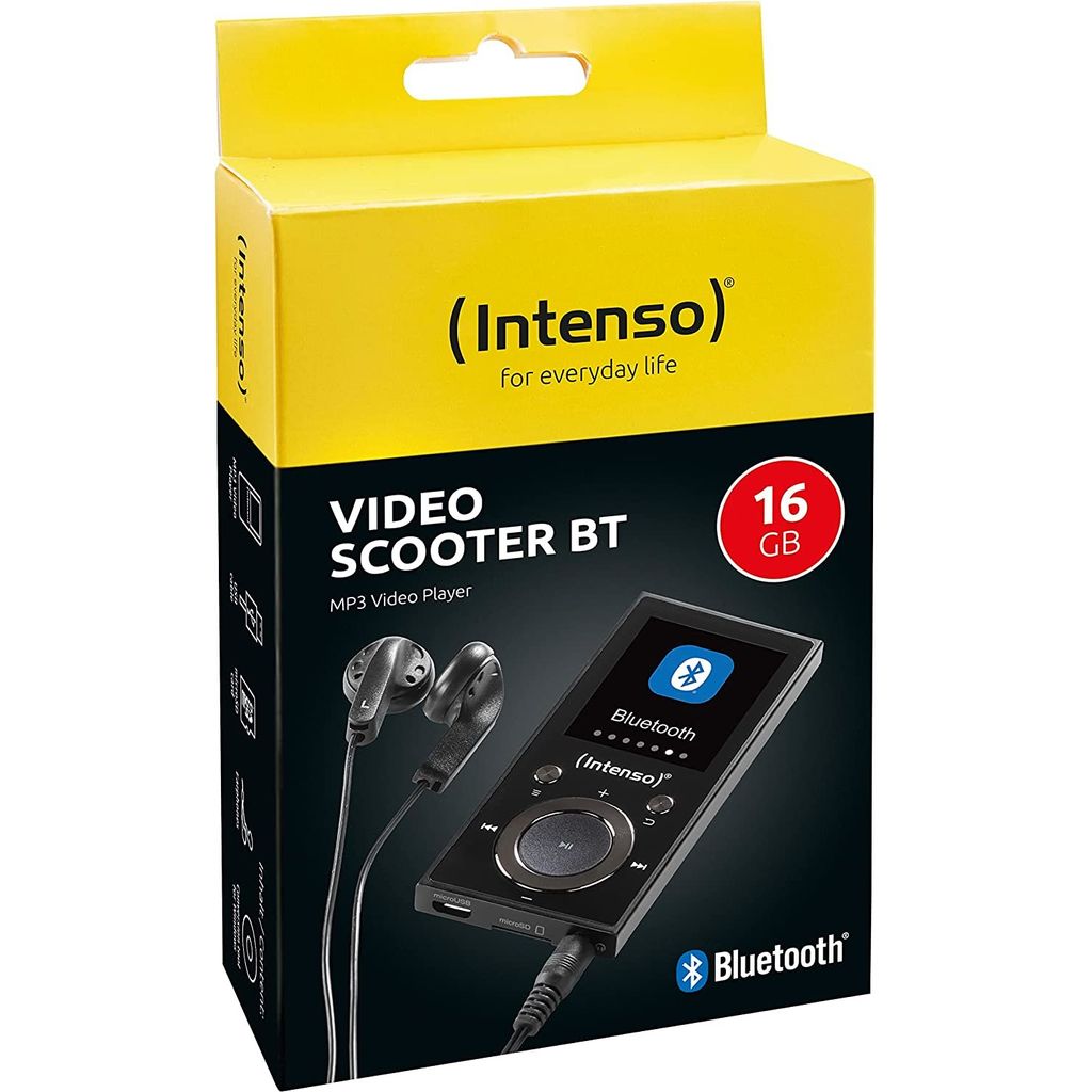 INTENSO MP3 predvajalnik Video Scooter BT 16GB - črn