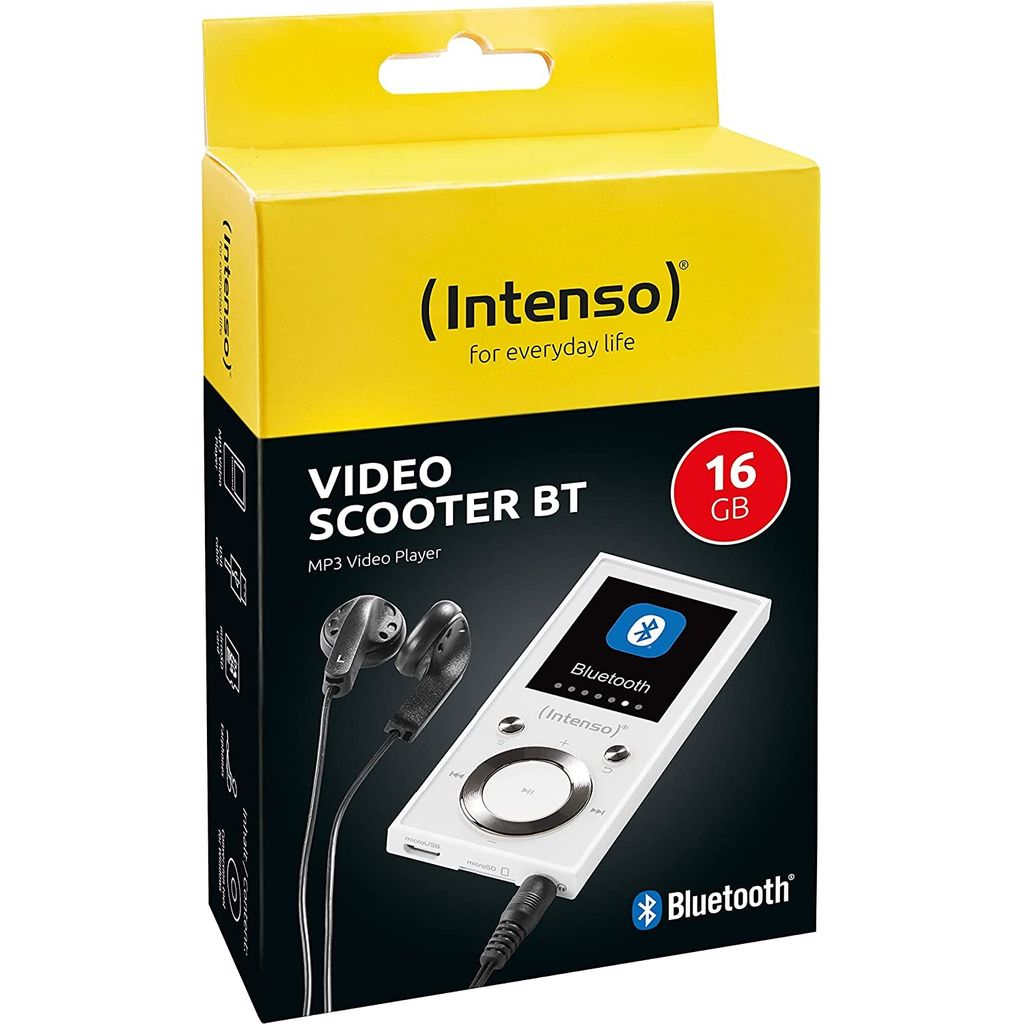 INTENSO MP3 predvajalnik Video Scooter BT 16GB - bel