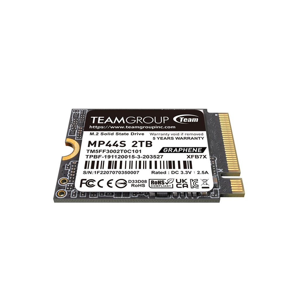 Teamgroup 2TB M.2 NVMe SSD MP44S 2230 5000/3500 MB/s