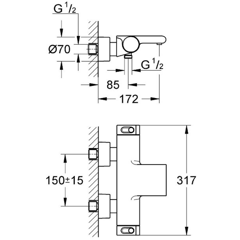 GROHE termostatska armatura za kad GROHTHERM 2000 (34174001)