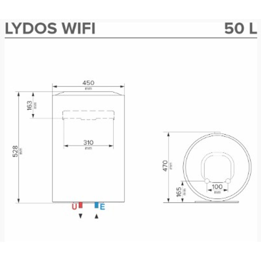 ARISTON električni grelnik vode LYDOS WIFI 50 V 1,8K EN EU - vertikalen ( 3201986 )