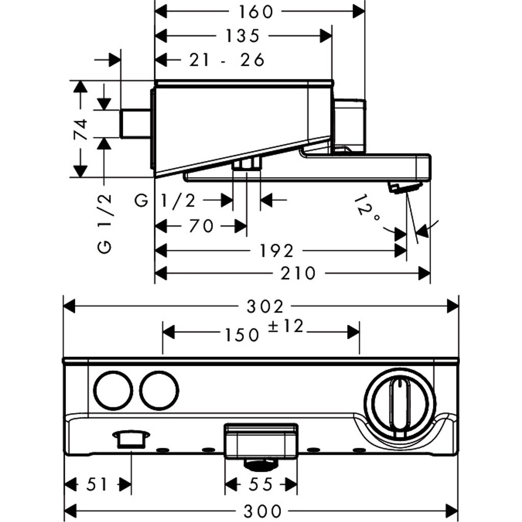 HANSGROHE termostatska armatura za kad ShowerTablet Select 300 (13151000)