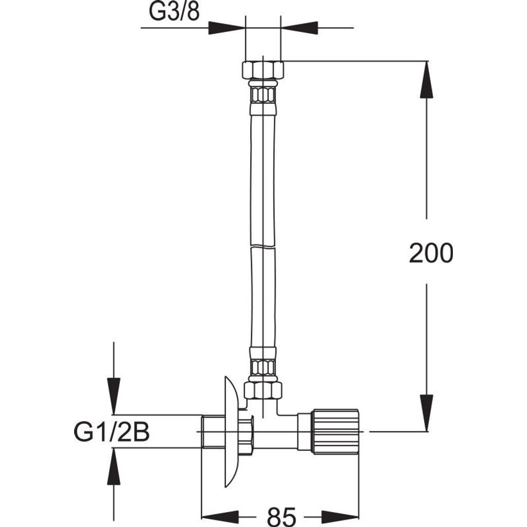 UNITAS kotni ventil za izplakovalnik G 1/2 (42813104)