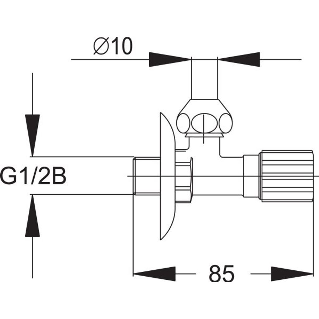 UNITAS kotni ventil G 1/2" (42813109)