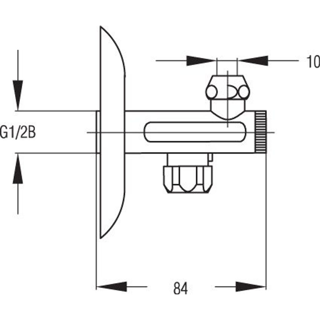 UNITAS kroglični kotni ventil s filtrom G 1/2" (42813113)