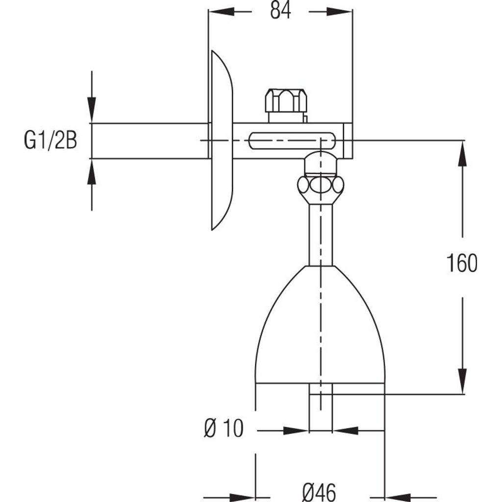 UNITAS kotni ventil za pisoar G 1/2 (42813112)