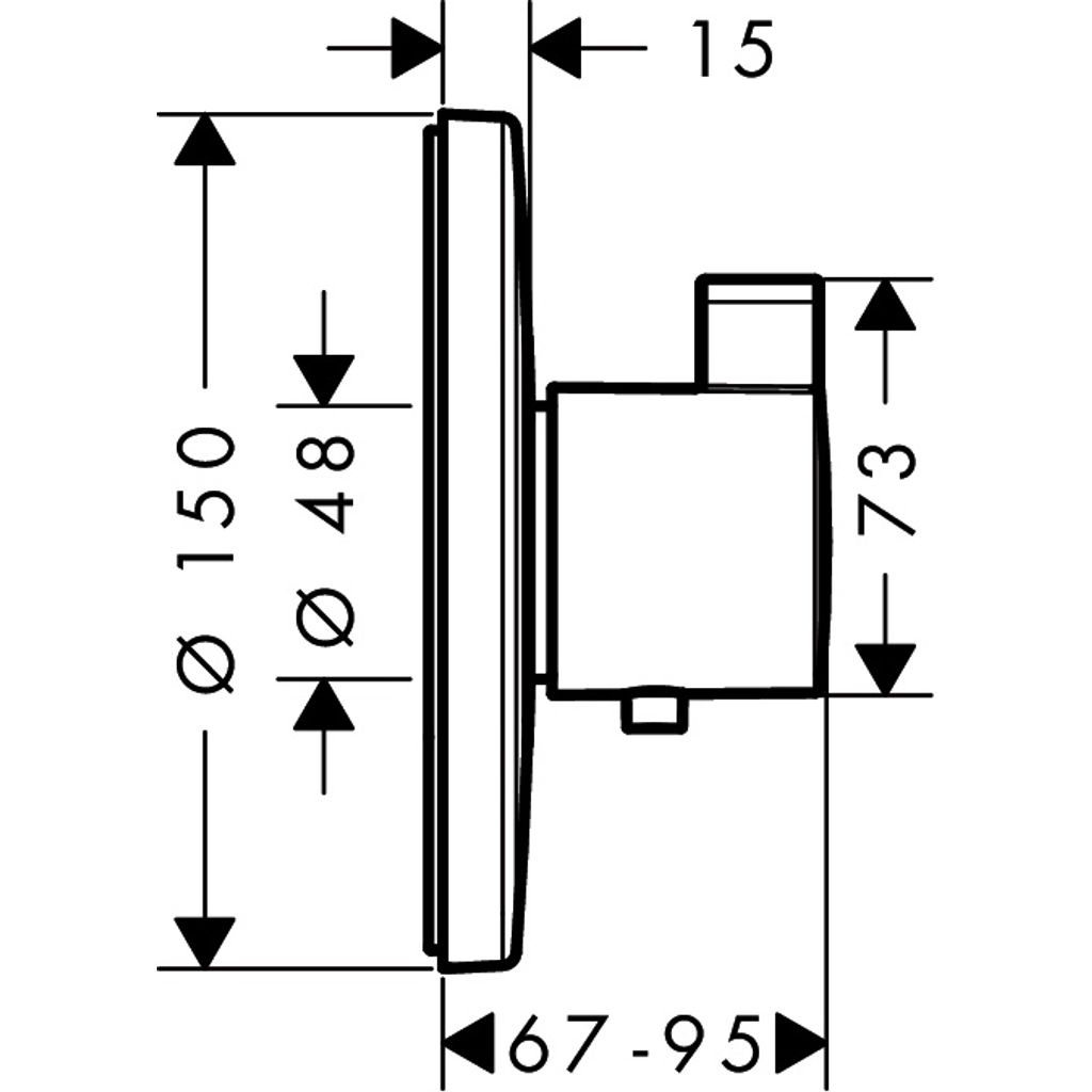 HANSGROHE termostatska pokrivna plošča Ecostat S (15756000)