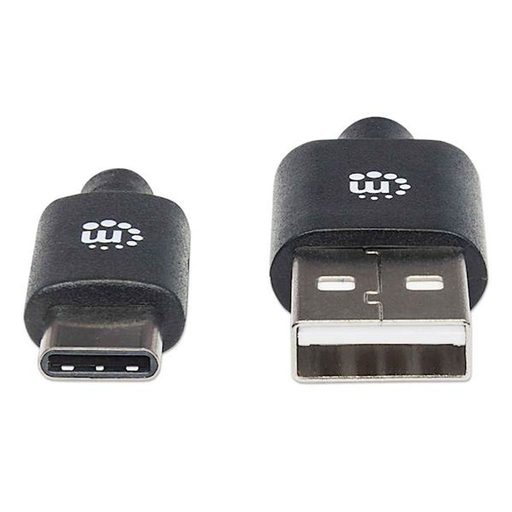MANHATTAN kabel USB-A/USB-C, USB 2.0, 0,5m