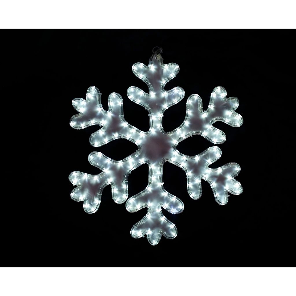 UNICOM LED dekoracija - snežinka mala, 50cm, bela, zunanja