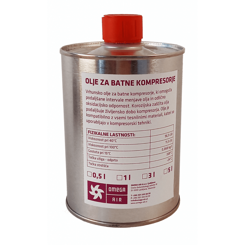 OMEGA AIR olje za batne kompresorje 3l (2900153)