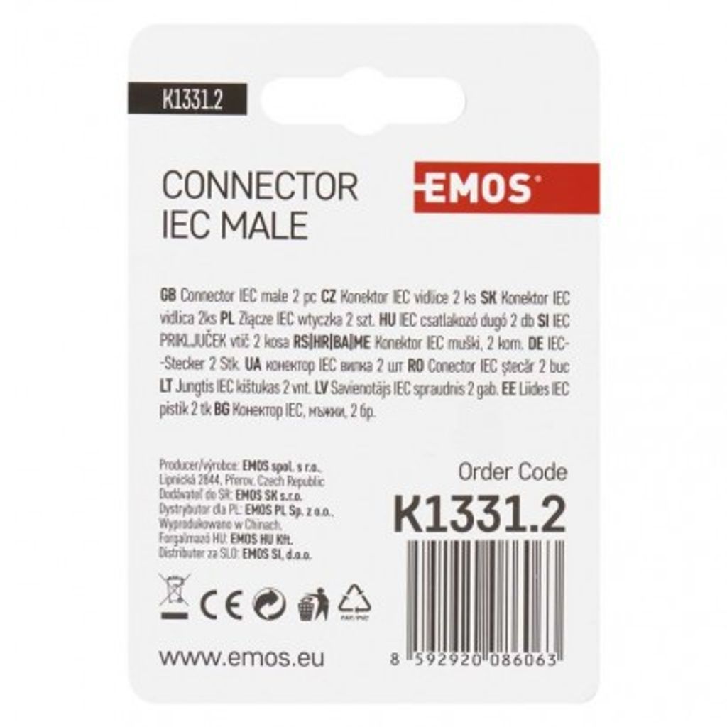 EMOS Konektor IEC A203R K1331.2