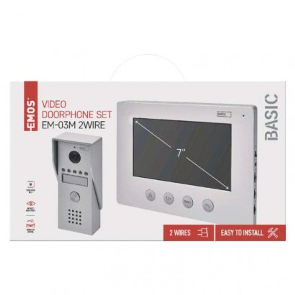 EMOS Videotelefon za vrata + kamera EM-03M 2WIRE H2050