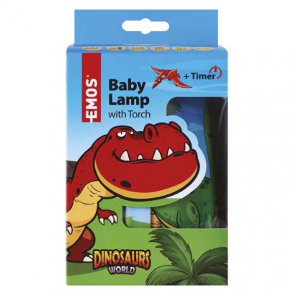 EMOS LED otroška nočna lučka s svetilko Dino 3×AAA P3380