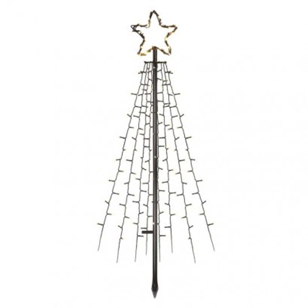 EMOS LED božična jelka kovinska, 180 cm, zunanja in notranja, topla bela, časovnik DCTW02