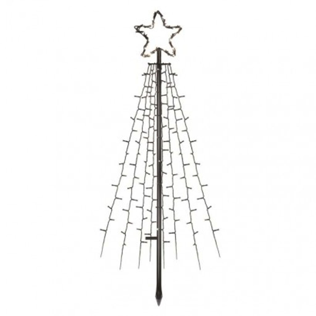 EMOS LED božična jelka kovinska, 180 cm, zunanja in notranja, hladna bela, časovnik DCTC02