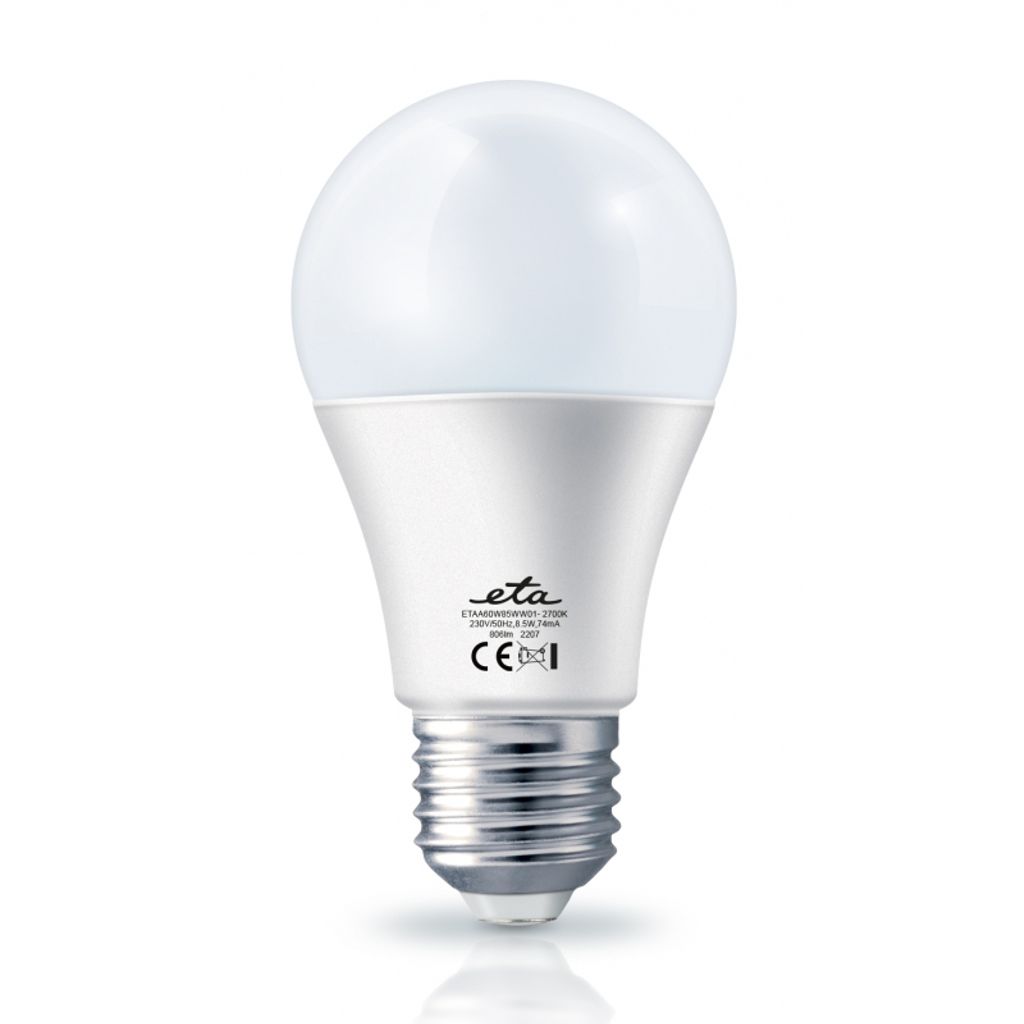 ETA LED žarnica 8,5W E27 [topla bela, 2700K, 806lm]