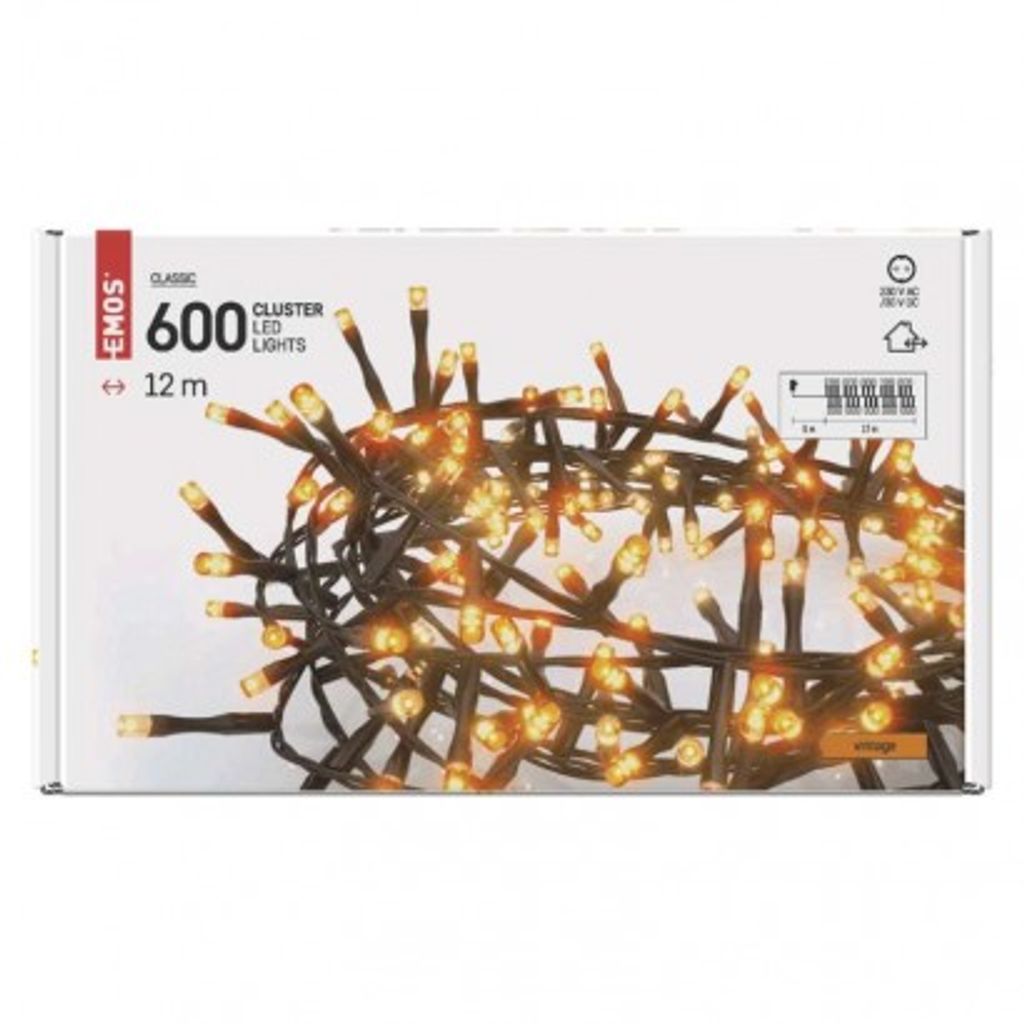 EMOS LED božična veriga – jež, 12 m, zunanja in notranja, vintage, časovnik D4BV03