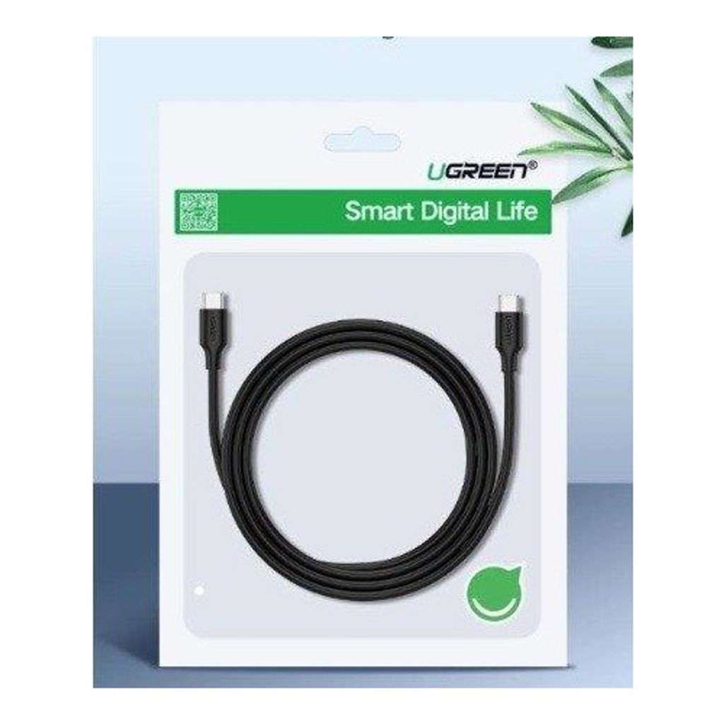 UGREEN kabel USB 2.0 USB-C na USB-C 1m (črn) - polybag