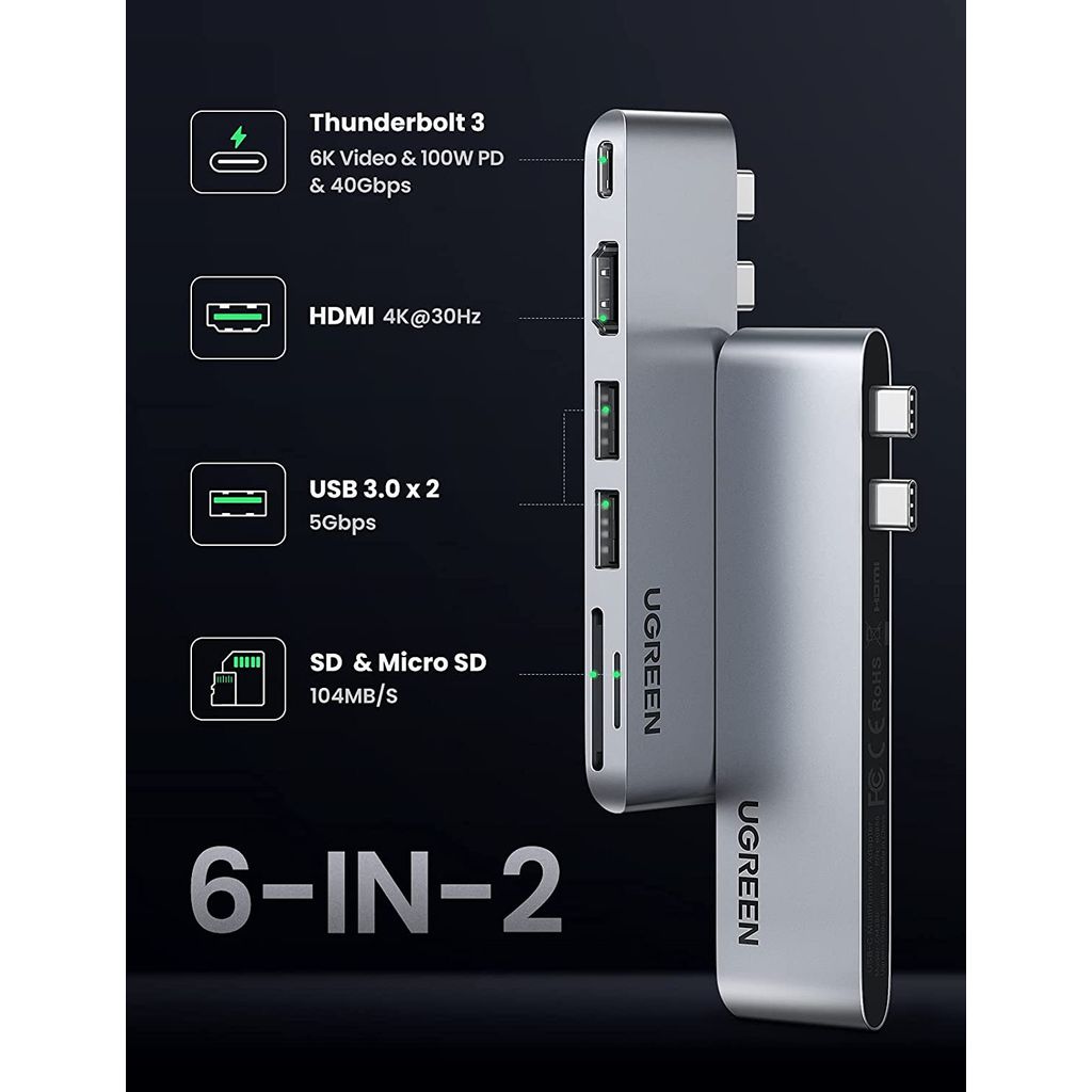 UGREEN USB-C adapter za MAcBook Air/Pro M1 2020 2019 2018 s 4K HDMI