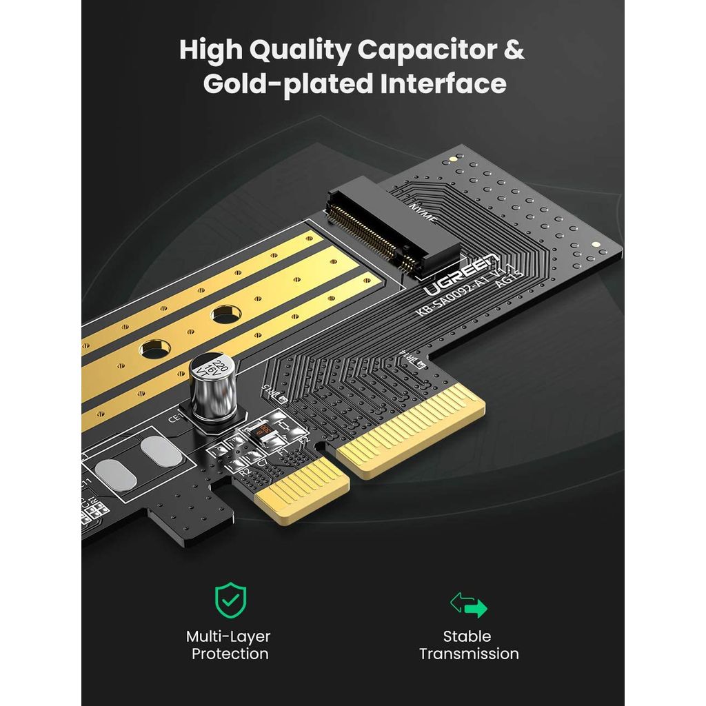 UGREEN adapter M.2 PCIe NVME na PCIe 3.0 x4 x8 x16 
