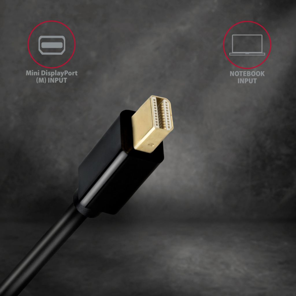 AXAGON kabel MiniDisplayPort na HDMI 1.4 4K/30Hz 1,8 m
